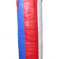 Red white and blue four foor punching bag